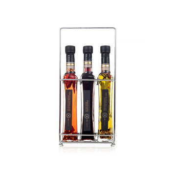 3-Jars Oil & Vinegar Iron Caddy Set, (8.10 fl. oz), 240ml
