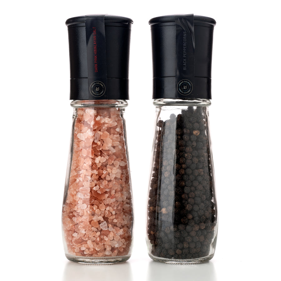 THE KIER Salt & Pepper Glass Duo Grinder Set, 7