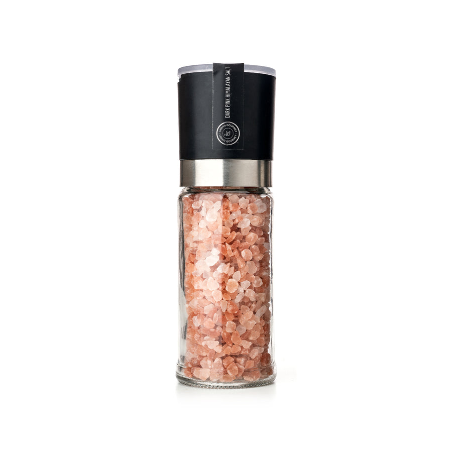 THE NEW YORKER Dark Pink Himalayan Salt Glass Grinder, 6