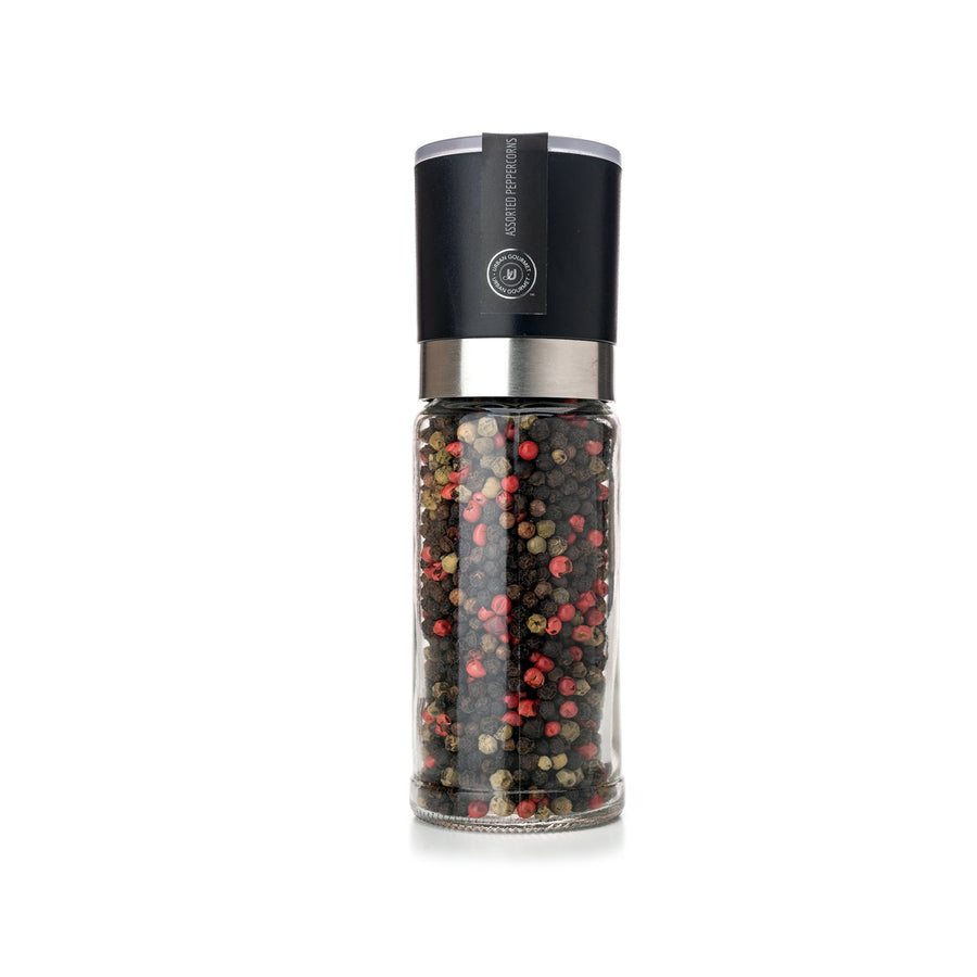 THE NEW YORKER Assorted Peppercorns Glass Grinder, 6