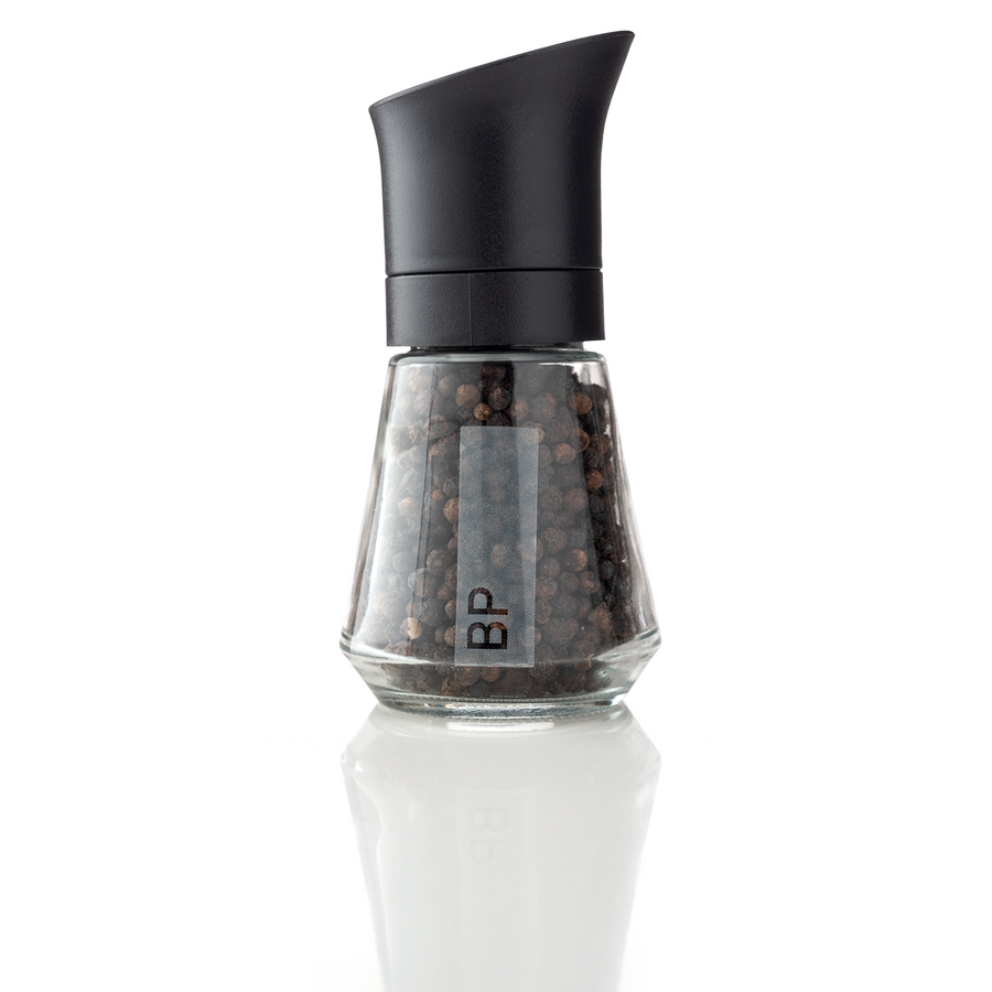 MAVERICK - Dark Pink Himalayan Salt + Black Peppercorns Glass grinder Duoset 5