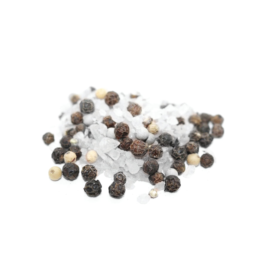 THE MINI CLASSIC - White Himalayan Salt & Black Peppercorn Glass Grinder Set, 5